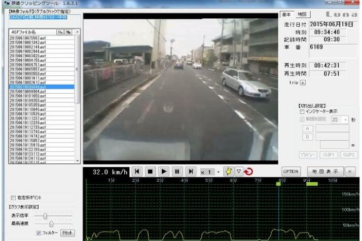ドライブレコーダーの分析